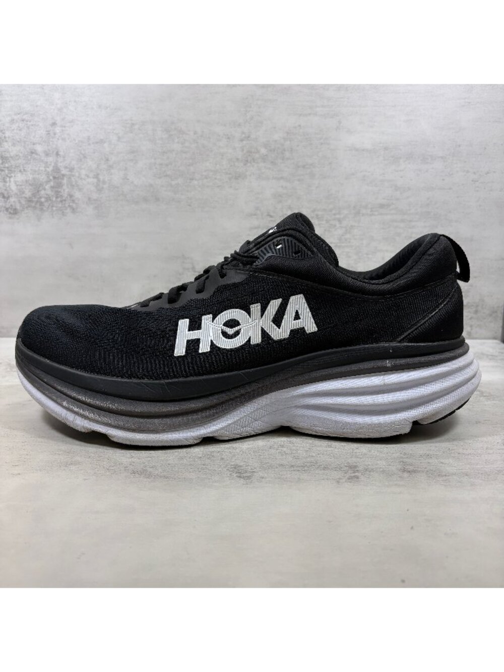 Hoka One One Bondi 8 Running Shoes - Men's Size 14 D - Black